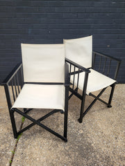 Pair of Hyllinge Mobler Folding Director Chairs